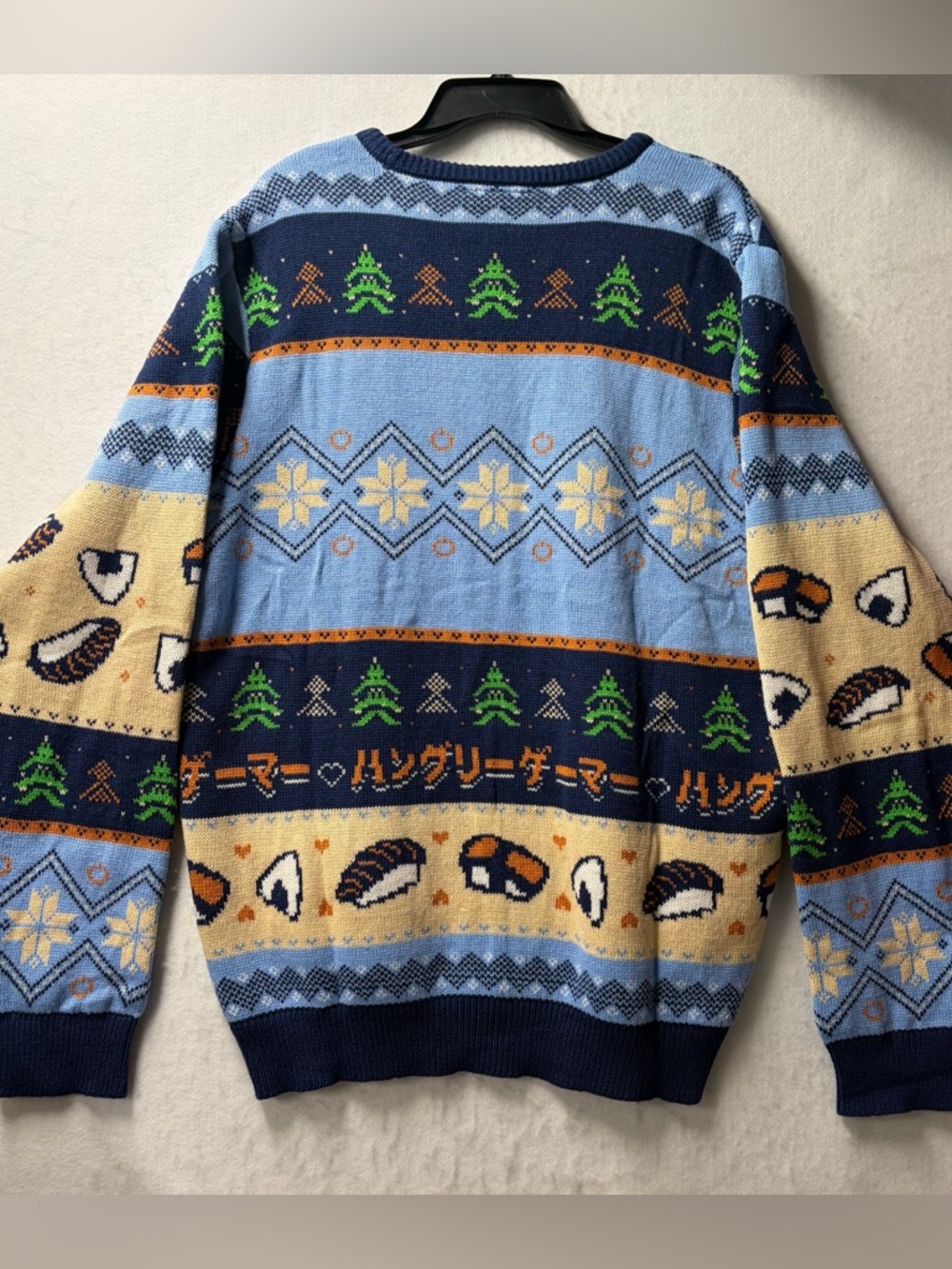 Ramen Sushi Sweater HUNGRY GAMER Noodle Ugly Christmas Adult Size XXL NEW NWT - Picture 2 of 7